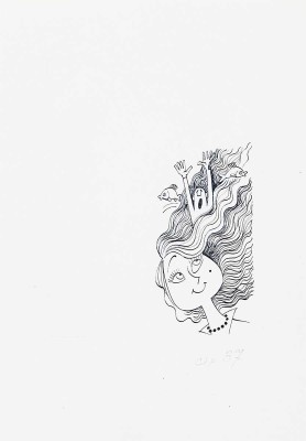 Чижиков Виктор Александрович. Иллюстрации к книге: Олейников Н. Перемена фамилии. Библиотека крокодила. № 14. М.: Правда, 1988